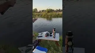 Una laguna, pesca y vida natural