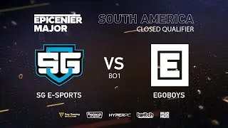 EgoBoys vs SG e-sports, EPICENTER Major 2019 SA Closed Quals , bo1 [DotaBurger]