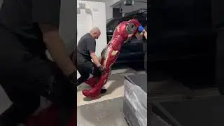 Unboxing Queen Studios Life Size Iron Man Mark 7 & Up the Stairs!  #ironman #mcu #tonystark