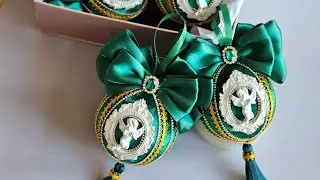 How To Make DIY Velvet Christmas Ornaments Decor #treedecor #bauble #velvety #clayvideos