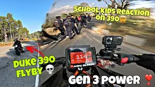 Duke 390 fly by got crazy 😱 pulling Gen 3 power max 💀