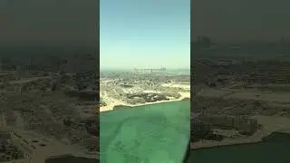 When the plane lands on the ground from the sky