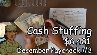 Cash Stuffing &bull; $6,481 | December Paycheck #3 | Cash Envelopes | Sinking Funds | Savings Challenges 