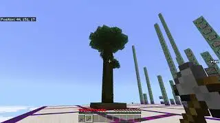 Command block based timber mod in Minecraft Bedrock Edition