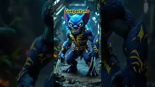 FUSI&Oacute;N- CREATIVA #xmen #guepardo #kartunoddbods#cartoon #alien#fusion #animals #animaci&oacute;n#wolverine