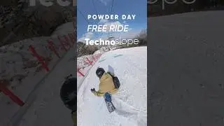 Powder Day Freeride on Techno Slope &ndash; Shoulder Cam. #snowboarding #powderday #vivaldipark