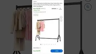 Sale $42.99 Nefoso Clothing Garment Rack,Heavy Duty Clothes Rack with 4 Universal Wheels Standard