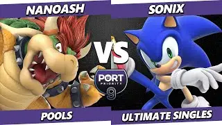 Port Priority 9 - Sonix (Sonic) Vs. Nanoash (Bowser, Game & Watch) Smash Ultimate - SSBU