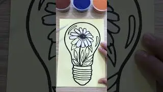 Flower light bulb #asmr #asmrvideo #shortvideo #shorts #sandpainting #coloring #relaxing #art