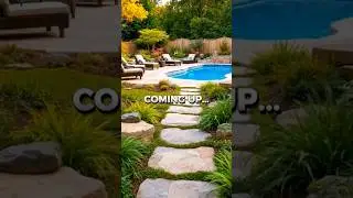 Stunning Backyard Pool Design With Hand-Built Stone Patio #satisfying #construction #landscaping