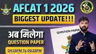 AFCAT I 2026 Topic: | GS MCQ'S | 🔰 | Expert faculty | By Prabhakar Sir |
