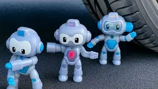 Crushing Crunchy & Soft Things by Car! - EXPERIMENT: MINI ROBOTS vs CAR