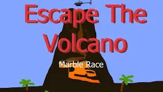 Escape The Volcano - Marble Race in Algodoo