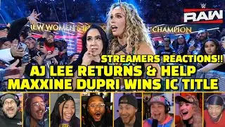 Эй Джей Ли возвращается: подборка реакций стримеров | WWE RAW | Максин Дюпри выигрывает титул IC ...