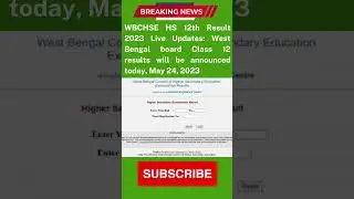 HS Results 2024 | WBCHSE Results Today | Highest Secondary #shorts #youtubeshorts #results