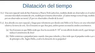 Relatividad: Problemas básicos de dilatación del tiempo