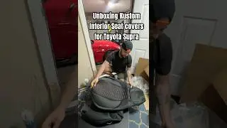 Unboxing Kustom Interior Seat Covers for Toyota Supra #kustominterior #supra #seats #mods