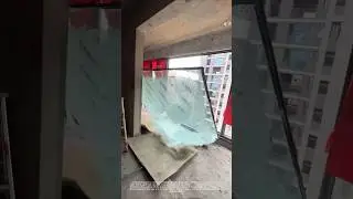 Tempered glass breaks with a single tap