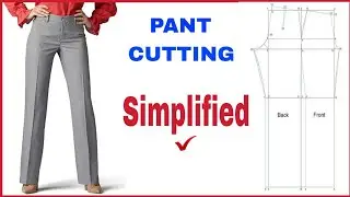 Ladies pant cutting / DIY how to cut female trousers  in 2019/ DETAILED