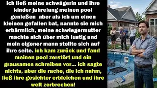 meine schwägerin zerstörte meinen pool aus rache – was ich dann tat, ließ alle vor schock erblassen!