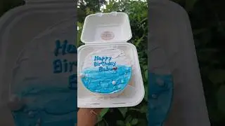 Happy Birthday Mini Cake🎂💙Cute Blue Ocean Theme | # Birthday Cake #MiniCake #CakeDecoration