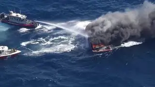 2 rescued during boat fire off South Florida coast