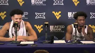 BlueGoldNews.com: WVU Mens Basketball Tre Mitchell Kedrian Johnson Texas Postgame 1/20/23