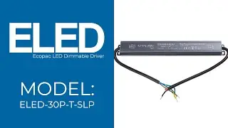 Ecopac Slimline TRIAC/Phase-Cut Dimmable LED Driver ELED-30P-T-SLP Series 30W 12-24V IP66