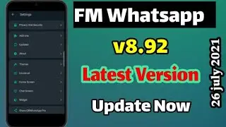fm whatsapp 8.92 update kaise kare | fm whatsapp 8.92 download |fm whatsapp latest version 2021
