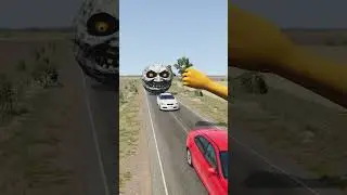Big & Small Cars vs Giant Hand Fist - BeamNG.drive