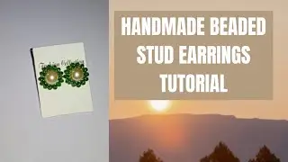 Easy handmade beaded stud earrings tutorial. Step by step guide✨