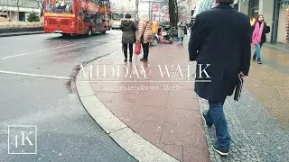 Post Rain, midday walk in Kurfürstendamm, Berlin (Binaural 3D City Sounds 4K ) 🎧