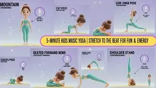 5-Minute Funky Kids Yoga Dance! | Stretch to the Beat & Boost Energy