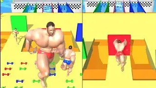 Muscle Race 3D/All level walkthrough gameplay android, ios.satisfying&relaxing. nocopyright music