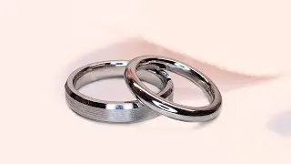 Bespoke Personalized Platinum Comfort Fit Wedding Bands