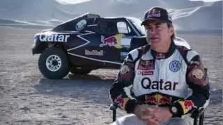 Carlos Sainz y Nasser Al-Attiyah presentan su nuevo buggy de Red Bull para el Dakar