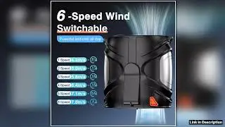 Portable Waist Fan Powerful Waist Clip Fan Rechargeable Personal Wearable Belt Cooler 6 Speeds