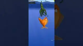 GOLDFISH VS KRAKEN | Tasty Blue Gameplay #fishgame  #game  #shorts