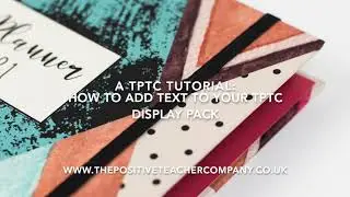 A TPTC tutorial: How to add text to your TPTC display pack.