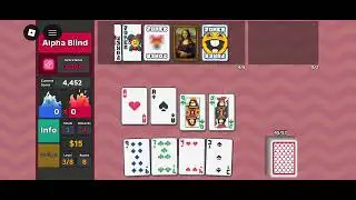 Card like a poker type game on roblox