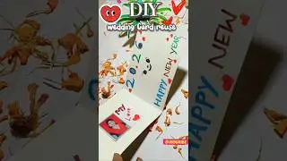 DIY wedding Card reuse ideas/Greetings card for new year #greetingcard #diy#ytshorts #craft #shorts