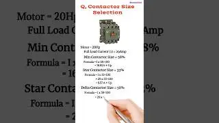 What is the RIGHT Contactor SIZE for Your Project #shots #ncelectric9 #electricaltips