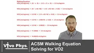 ACSM Walking Equation Solving for Oxygen Consumption - VO2