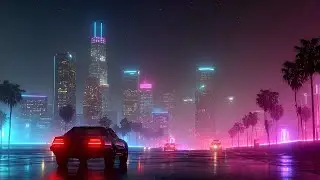 Synthwave Night Drive | Neon City Lights & Late Night Escape