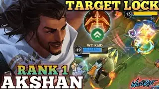 AKSHAN TOPLANE MVP PLAY! PERFECT TARGET LOCK EXECUTION - TOP 1 GLOBAL AKSHAN BY WT KidD - WILD RIFT