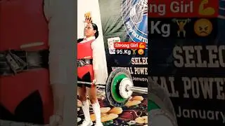 95.Kg Deadlift Strong Girl 💪 #shorts #shortsfeed #youtubeshorts 🏋️
