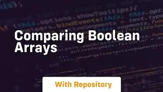 comparing boolean arrays