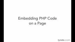 Learn PHP: Embedding PHP code on a page -9