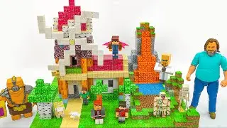 I Built a Minecraft WINDMILL With Magnetic Minecraft Blocks | Magnetic Papercraft
