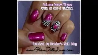 nails of the week: hot pink zebra love
